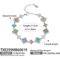 Multi Color Zircon Steel Bracelet 17+5cm (TXE599) / Default