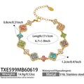 Multi Color Zircon Gold Bracelet 17+5cm (TXE599) / Default
