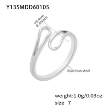 316L Stainless Steel 18K Gold PVD Geometric Cross Open Ring - Geometric Cross Open Ring Wholesale Stainless Steel Jewelry - Sensitive Skin Friendly - Detail 11