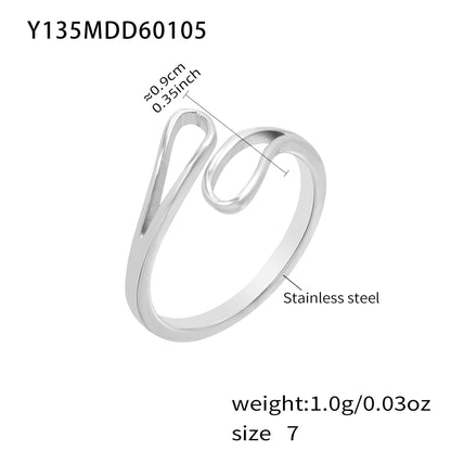 316L Stainless Steel 18K Gold PVD Geometric Cross Open Ring - Geometric Cross Open Ring Wholesale Stainless Steel Jewelry - Sensitive Skin Friendly - Detail 11