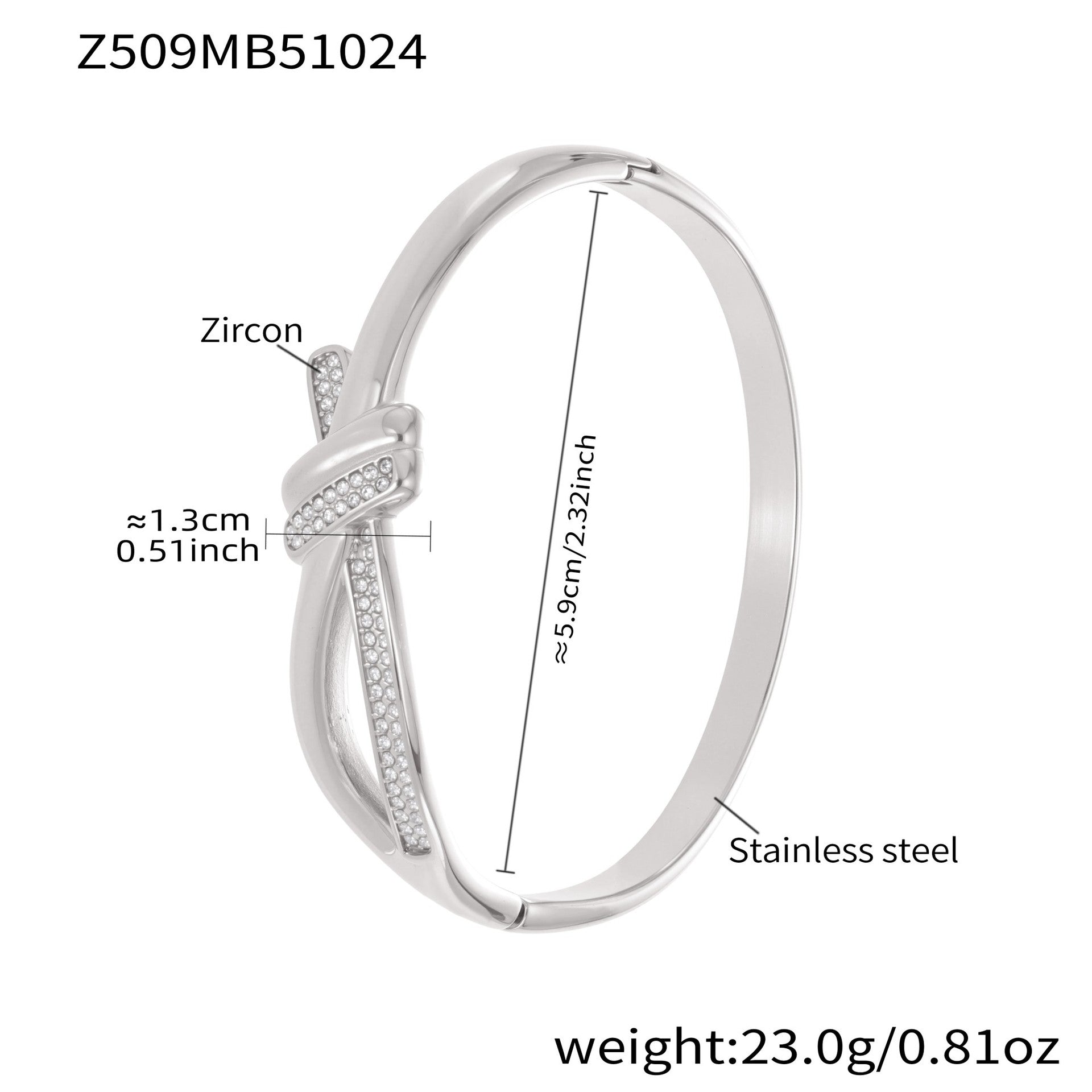 316L Stainless Steel 18K Gold PVD Geometric Heart Clasp Bangle Bracelet - Geometric Heart Clasp Bangle Minimalist Gold Bracelet Wholesale Stainless Steel Jewelry - Sensitive Skin Friendly - Detail 14