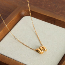 316L Stainless Steel 18K Gold PVD Geometric Twisted Pendant Necklace - Image 2