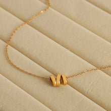 316L Stainless Steel 18K Gold PVD Geometric Twisted Pendant Necklace - Image 3