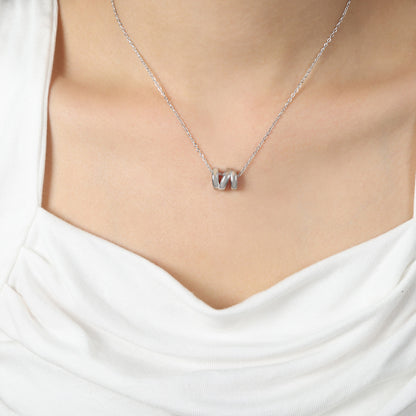 316L Stainless Steel 18K Gold PVD Geometric Twisted Pendant Necklace - Image 4