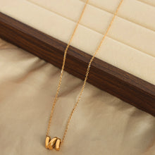 316L Stainless Steel 18K Gold PVD Geometric Twisted Pendant Necklace - Image 5