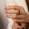 Style A Deep Red Zircon Ring (A646) / Size 7