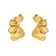 316L Stainless Steel 18K Gold PVD Half Petal Earrings - Half Petal Elegant Minimalist Wholesale Stainless Steel Jewelry - Sensitive Skin Friendly - Detail 5