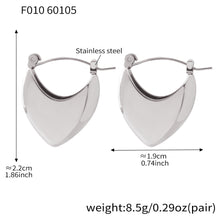316L Stainless Steel 18K Gold PVD Heart Geometric Earrings - Heart Geometric Earrings Gold Steel Wholesale Stainless Steel Jewelry - Sensitive Skin Friendly - Detail 5