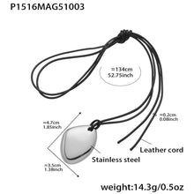 316L Stainless Steel 18K Gold PVD Heart Geometric Pendant Long Necklace - Heart Geometric Pendant Long Necklace Wholesale Stainless Steel Jewelry - Sensitive Skin Friendly - Detail 14