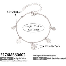316L Stainless Steel 18K Gold PVD Heart Ladybug Four-Leaf Clover Zircon Bracelet - Heart Ladybug Four-Leaf Clover Zircon Lucky Charm Minimalist Gold Bracelet Wholesale Stainless Steel Jewelry - Sensitive Skin Friendly - Detail 8