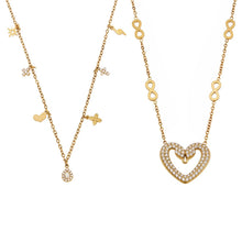 316L Stainless Steel 18K Gold PVD Heart Pendant Necklace - Heart Pendant Minimalist Zircon Inlay Wholesale Stainless Steel Jewelry - Sensitive Skin Friendly - Detail 5