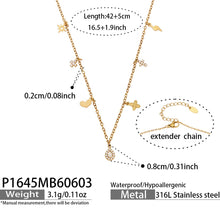 316L Stainless Steel 18K Gold PVD Heart Pendant Necklace - Heart Pendant Minimalist Zircon Inlay Wholesale Stainless Steel Jewelry - Sensitive Skin Friendly - Detail 8