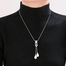 316L Stainless Steel 18K Gold PVD Heart Tassel Faux Pearl Pendant Necklace - Heart Pendant, Tassel, Faux Pearl, Layering, Light Luxury, Elegant Wholesale Stainless Steel Jewelry - Sensitive Skin Friendly - Detail 5