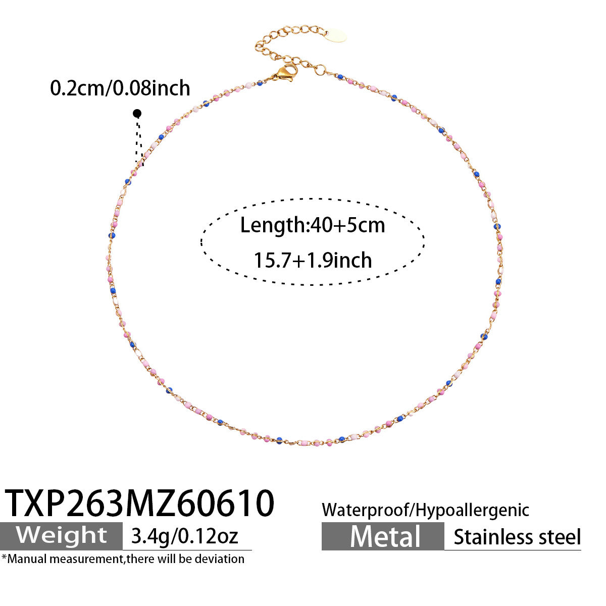 316L Stainless Steel 18K Gold PVD Heart Zircon Necklace - Heart Zircon, Elegant Design, Modern Style Wholesale Stainless Steel Jewelry - Sensitive Skin Friendly - Detail 4