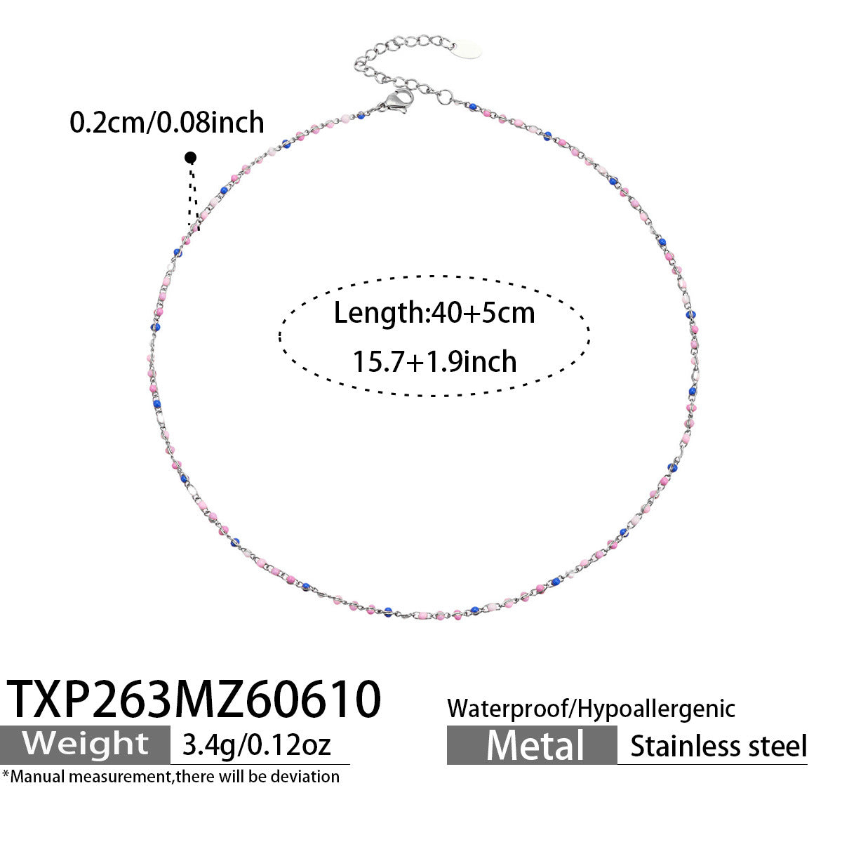 316L Stainless Steel 18K Gold PVD Heart Zircon Necklace - Heart Zircon, Elegant Design, Modern Style Wholesale Stainless Steel Jewelry - Sensitive Skin Friendly - Detail 7