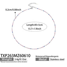 316L Stainless Steel 18K Gold PVD Heart Zircon Necklace - Heart Zircon, Elegant Design, Modern Style Wholesale Stainless Steel Jewelry - Sensitive Skin Friendly - Detail 7