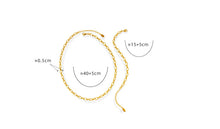 316L Stainless Steel 18K Gold PVD Hip-hop Style Figure 8 Link Jewelry Set - Hip-hop Style, Figure 8 Link, Gold Tone, Steel Tone Wholesale Stainless Steel Jewelry - Sensitive Skin Friendly - Detail 6