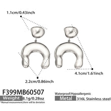 316L Stainless Steel 18K Gold PVD Horseshoe Earrings - Horseshoe Design U-Shape Modern Minimalist Wholesale Stainless Steel Jewelry - Sensitive Skin Friendly - Detail 5
