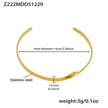 316L Stainless Steel 18K Gold PVD Interlocking Heart Hollow Geometric Bangle - Interlocking Heart, Hollow Design, Geometric, Minimalist, Modern Bangle Wholesale Stainless Steel Jewelry - Sensitive Skin Friendly - Detail 11