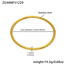 316L Stainless Steel 18K Gold PVD Interlocking Heart Hollow Geometric Bangle - Interlocking Heart, Hollow Design, Geometric, Minimalist, Modern Bangle Wholesale Stainless Steel Jewelry - Sensitive Skin Friendly - Detail 13