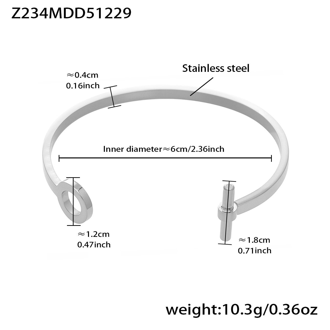 316L Stainless Steel 18K Gold PVD Interlocking Heart Hollow Geometric Bangle - Interlocking Heart, Hollow Design, Geometric, Minimalist, Modern Bangle Wholesale Stainless Steel Jewelry - Sensitive Skin Friendly - Detail 17