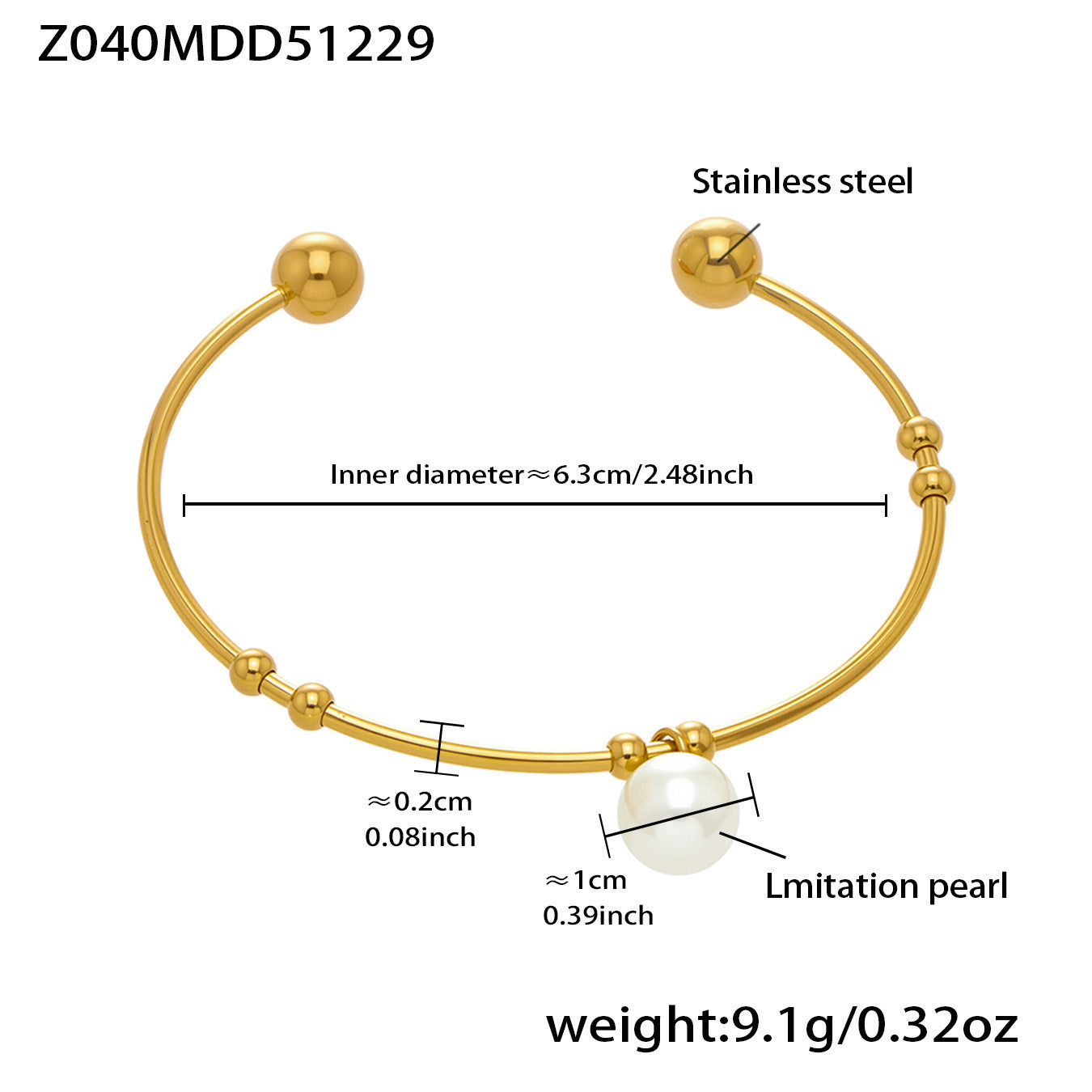 316L Stainless Steel 18K Gold PVD Interlocking Heart Hollow Geometric Bangle - Interlocking Heart, Hollow Design, Geometric, Minimalist, Modern Bangle Wholesale Stainless Steel Jewelry - Sensitive Skin Friendly - Detail 8