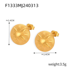 316L Stainless Steel 18K Gold PVD Irregular Geometric Earrings - Minimalist Irregular Geometric Gold Earrings Wholesale Stainless Steel Jewelry - Sensitive Skin Friendly - Detail 10