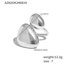 316L Stainless Steel 18K Gold PVD Irregular Geometric Open Ring - Minimalist Irregular Geometric Open Ring Wholesale Stainless Steel Jewelry - Sensitive Skin Friendly - Detail 3