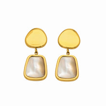 316L Stainless Steel 18K Gold PVD Light Luxury White Mother-of-Pearl Drop Earrings - Light Luxury White Mother-of-Pearl Drop Earrings 18K Gold PVD Niche Design Wholesale Stainless Steel Jewelry - Sensitive Skin Friendly - Detail 10