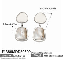 316L Stainless Steel 18K Gold PVD Light Luxury White Mother-of-Pearl Drop Earrings - Light Luxury White Mother-of-Pearl Drop Earrings 18K Gold PVD Niche Design Wholesale Stainless Steel Jewelry - Sensitive Skin Friendly - Detail 8