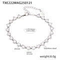 Steel White Cubic Zirconia Bracelet (TXE222) / Default