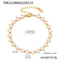 Gold White Cubic Zirconia Bracelet (TXE222) / Default