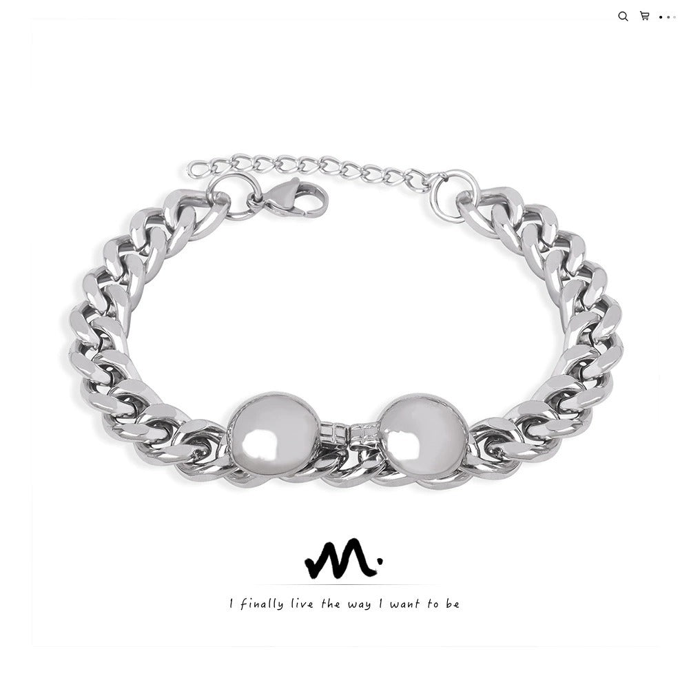 316L Stainless Steel 18K Gold PVD Minimalist Bracelet - Minimalist Wholesale Stainless Steel Jewelry - Sensitive Skin Friendly - Detail 1