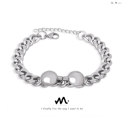 316L Stainless Steel 18K Gold PVD Minimalist Bracelet - Minimalist Wholesale Stainless Steel Jewelry - Sensitive Skin Friendly - Detail 1
