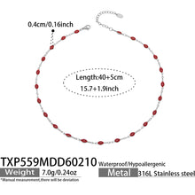 316L Stainless Steel 18K Gold PVD Minimalist Dopamine Color-Block Enamel Necklace & Bracelet Set - Dopamine Color-Block, Enamel, Minimalist, Modern, Stainless Steel, Gold Plated, Necklace, Bracelet Set Sensitive Skin Friendly - Detail 16
