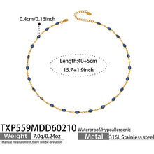 316L Stainless Steel 18K Gold PVD Minimalist Dopamine Color-Block Enamel Necklace & Bracelet Set - Dopamine Color-Block, Enamel, Minimalist, Modern, Stainless Steel, Gold Plated, Necklace, Bracelet Set Sensitive Skin Friendly - Detail 22