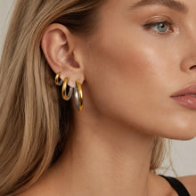 316L Stainless Steel 18K Gold PVD Minimalist Earrings - Minimalist Stylish Steel Earrings Wholesale Stainless Steel Jewelry - Sensitive Skin Friendly - Detail 1