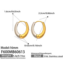 316L Stainless Steel 18K Gold PVD Minimalist Earrings - Minimalist Stylish Steel Earrings Wholesale Stainless Steel Jewelry - Sensitive Skin Friendly - Detail 12
