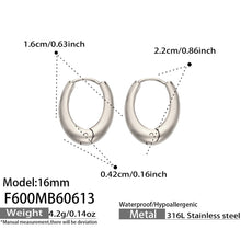 316L Stainless Steel 18K Gold PVD Minimalist Earrings - Minimalist Stylish Steel Earrings Wholesale Stainless Steel Jewelry - Sensitive Skin Friendly - Detail 6