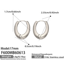 316L Stainless Steel 18K Gold PVD Minimalist Earrings - Minimalist Stylish Steel Earrings Wholesale Stainless Steel Jewelry - Sensitive Skin Friendly - Detail 7