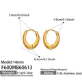 Gold Earrings (F600) / 外径14mm