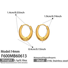 316L Stainless Steel 18K Gold PVD Minimalist Earrings - Minimalist Stylish Steel Earrings Wholesale Stainless Steel Jewelry - Sensitive Skin Friendly - Detail 8