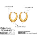 Gold Earrings (F600) / 外径16mm