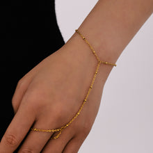 316L Stainless Steel 18K Gold PVD Minimalist Finger Chain Bracelet - Minimalist Gold Finger Chain, European Ins Style Wholesale Stainless Steel Jewelry - Sensitive Skin Friendly - Detail 1