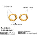 Gold Earrings (F325) / 内径8mm