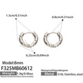 Steel Earrings (F325) / 内径8mm