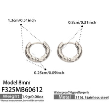 316L Stainless Steel 18K Gold PVD Minimalist Hammered Hoop Earrings - Minimalist Hammered Hoop, Gold Accent, Modern Design Wholesale Stainless Steel Jewelry - Sensitive Skin Friendly - Detail 8
