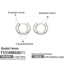 316L Stainless Steel 18K Gold PVD Minimalist Hoop Earrings - Minimalist Hoop Stylish Earrings Wholesale Stainless Steel Jewelry - Sensitive Skin Friendly - Detail 14