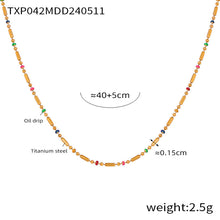 316L Stainless Steel 18K Gold PVD Minimalist Versatile Rice Bead Drip Oil Design Jewelry - Minimalist Gold, Rice Bead Chain, Drip Oil Design, Versatile Jewelry Wholesale Stainless Steel Jewelry - Sensitive Skin Friendly - Detail 11
