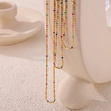 316L Stainless Steel 18K Gold PVD Minimalist Versatile Rice Bead Drip Oil Design Jewelry - Minimalist Gold, Rice Bead Chain, Drip Oil Design, Versatile Jewelry Wholesale Stainless Steel Jewelry - Sensitive Skin Friendly - Detail 14